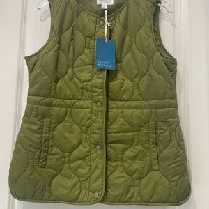 Market & Spruce Olive Quilted Vest